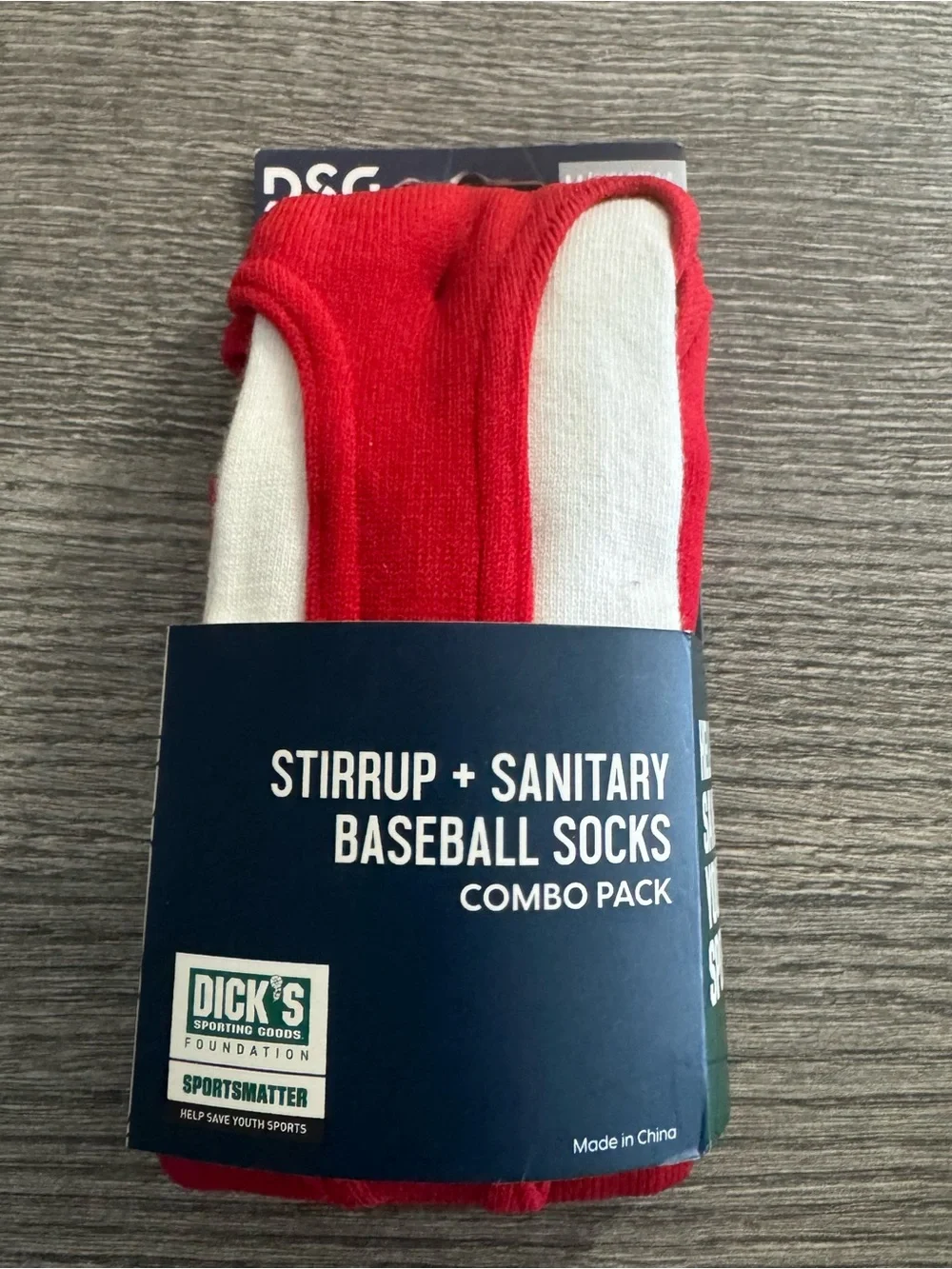 DSG Baseball/Softball Stirrup Sanitary Socks Combo Pack Sz M Youth 4-8 Red